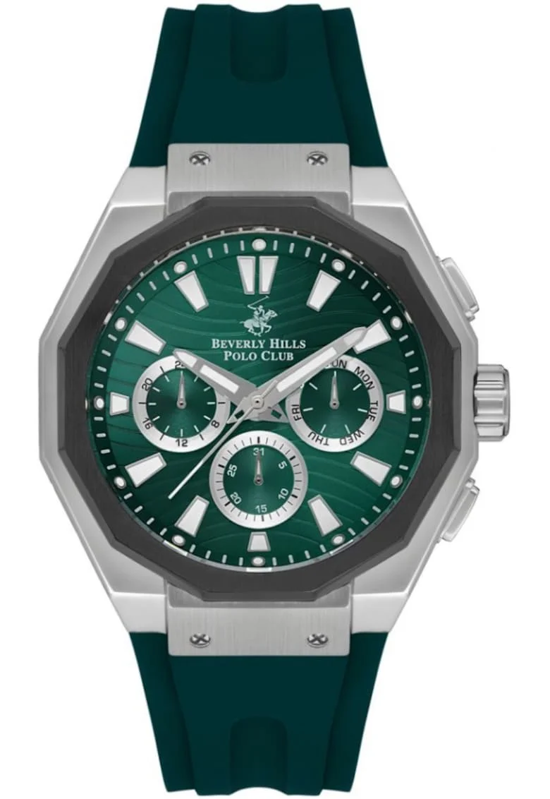 Ceas de mana pentru barbati BEVERLY HILLS BP3557X.375 verde fashion ca si cadou