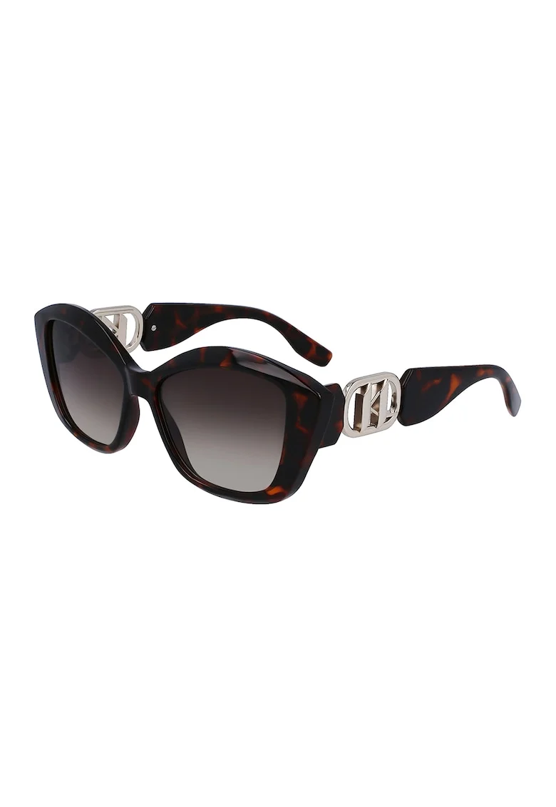 Ochelari de soare cat-eye, Auriu/Maro