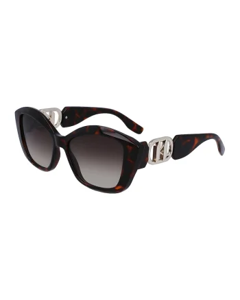 Ochelari de soare cat-eye, Auriu/Maro