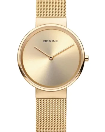 Ceas de dama  14531-333, clasic si elegant, aurit, potrivit pentru cupluri