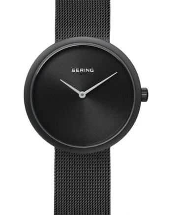 Ceas de dama  14333-222, clasic negru, potrivit pentru cupluri