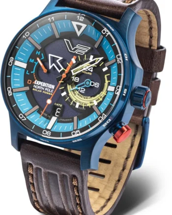 Ceas  VS57-595D736, curea din piele, curea suplimentara din silicon, mare