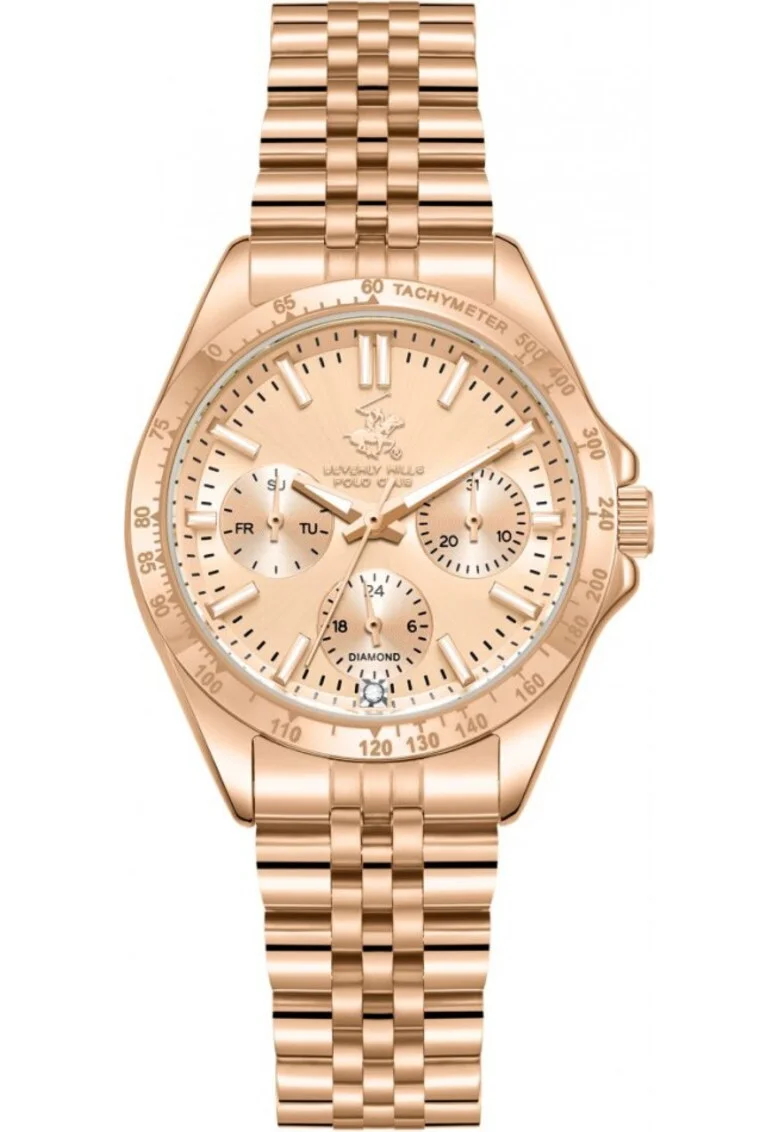 Ceas de dama BEVERLY HILLS BP3771C.410, aur roz fashion