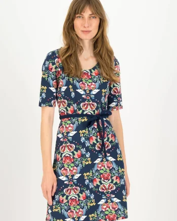 Rochie evazata cu imprimeu floral
