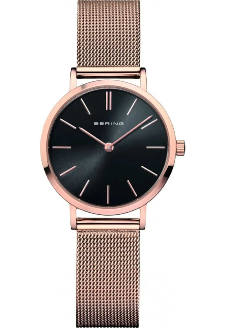 Ceas de dama  14129-362, roz cu aur roz, in stil clasic de moda