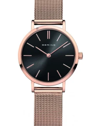 Ceas de dama  14129-362, roz cu aur roz, in stil clasic de moda
