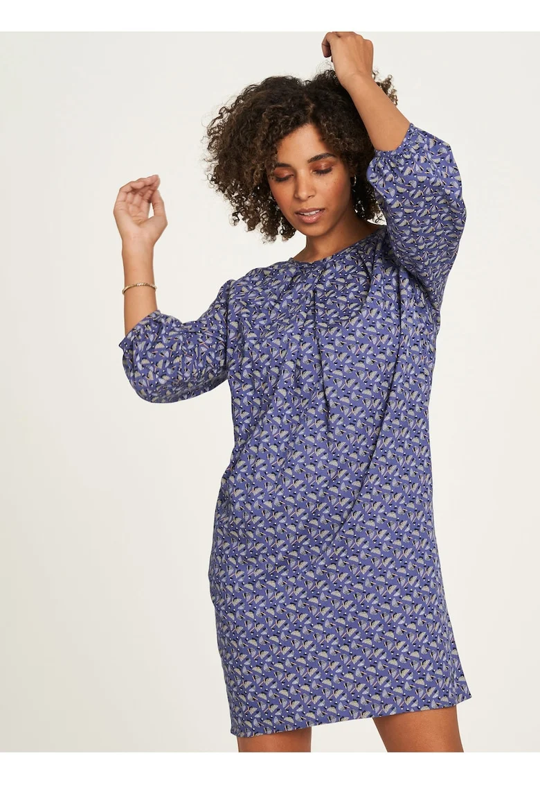 Rochie din vascoza cu imprimeu,