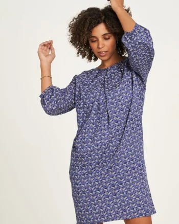 Rochie din vascoza cu imprimeu,