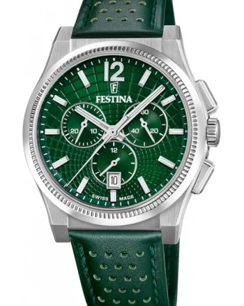 Ceas de barbati  20060/3, verde clasic