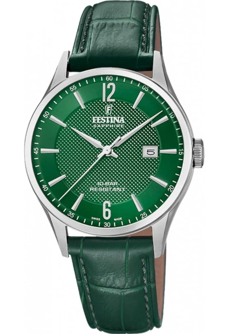 Ceas de barbati  20007/5, verde clasic