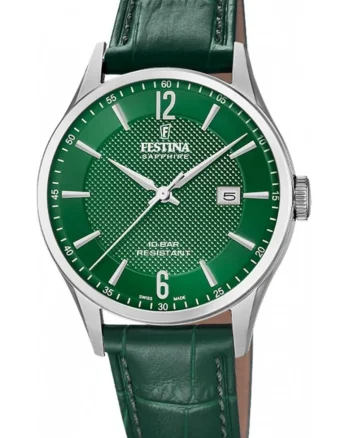 Ceas de barbati  20007/5, verde clasic