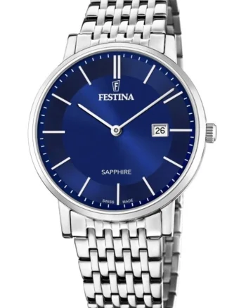 Ceas de barbati  20018/2 intr-o nuanta clasica de bleu, potrivit pentru cupluri
