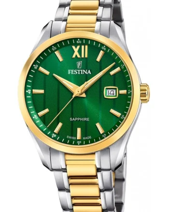 Ceas de barbati  20027/3, clasic verde