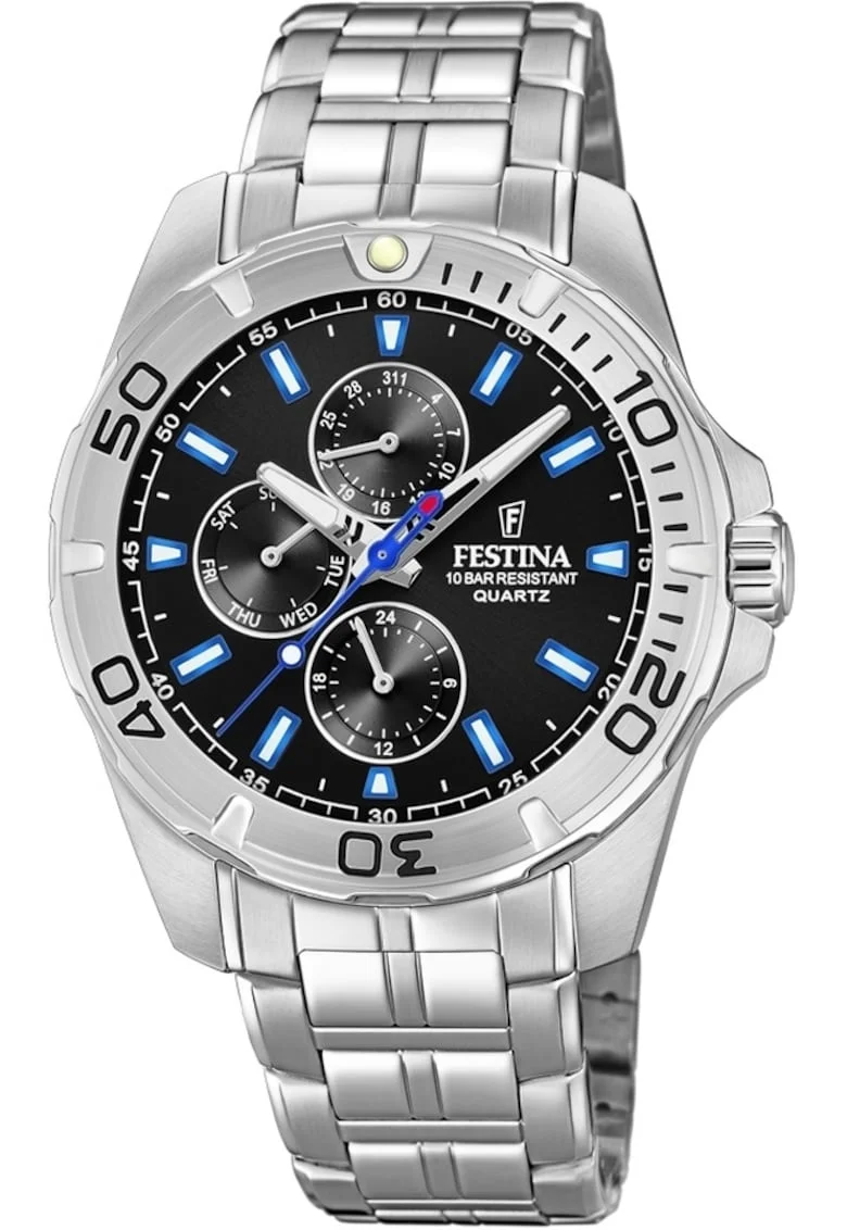 Ceas de barbati  20445/6 din otel, sportiv, potrivit pentru inot