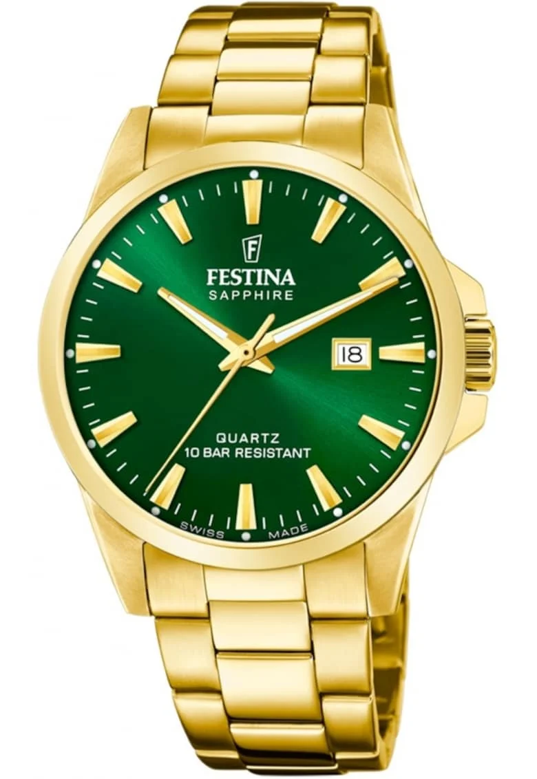 Ceas de mana pentru barbati  20044/5 verde, clasic, potrivit pentru inot