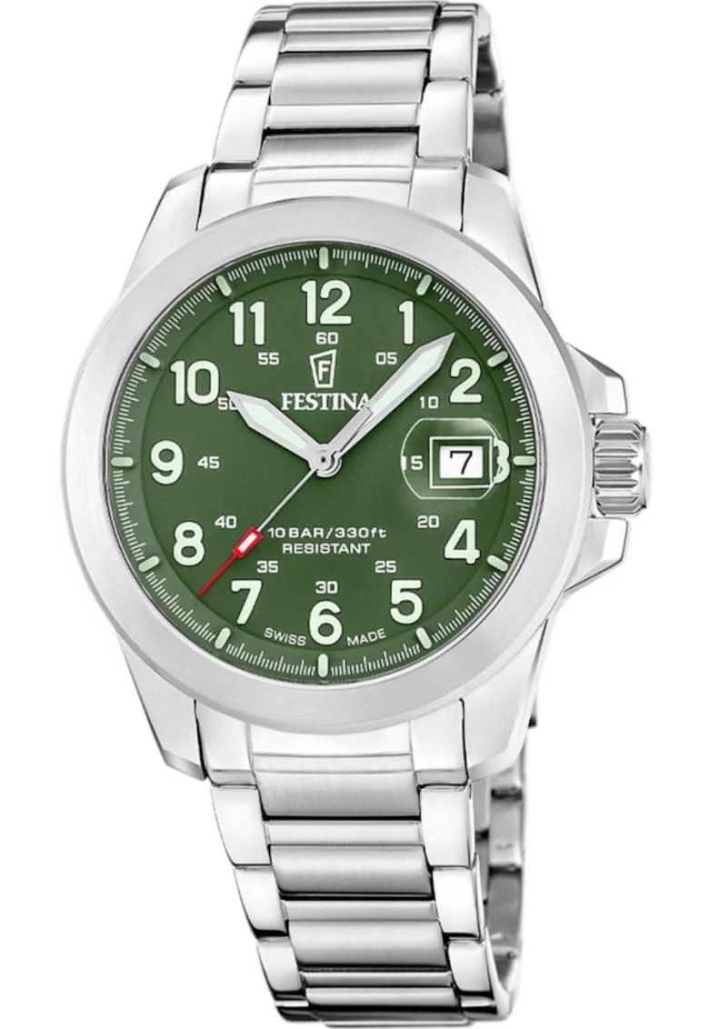 Ceas de mana pentru barbati  20081/3, verde, clasic, potrivit pentru inot