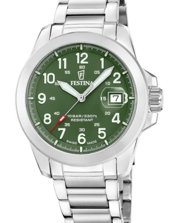 Ceas de mana pentru barbati  20081/3, verde, clasic, potrivit pentru inot