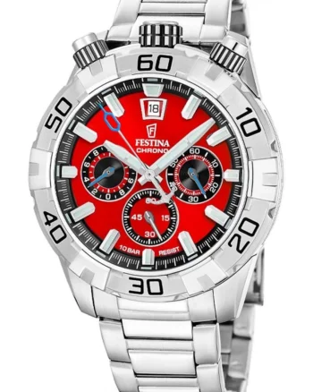 Ceas de barbati  20743/5 rosu sportiv pentru inot
