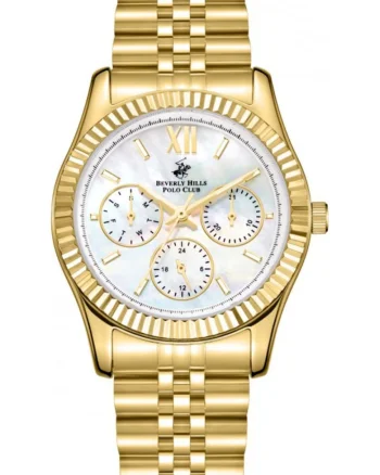 Ceas de dama BEVERLY HILLS BP3169C.121, fashion, cu cureaua de aur