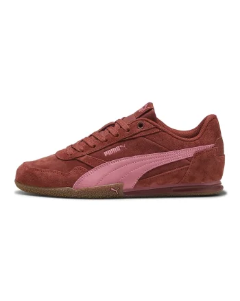Pantofi sport Bella Donna de piele intoarsa, Roz/Rosu englez
