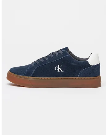 Pantofi sport din piele intoarsa cu sireturi si talpa cupsole Classic, Albastru cobalt