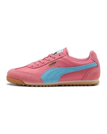 Pantofi sport Arizona cu detalii de piele intoarsa, Albastru lavanda/Rosu capsuna