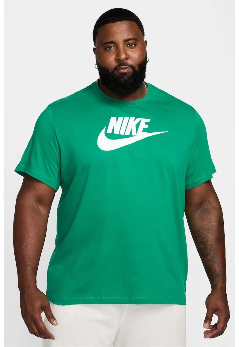 Tricou cu imprimeu logo Icon Futura, Alb/Verde deschis