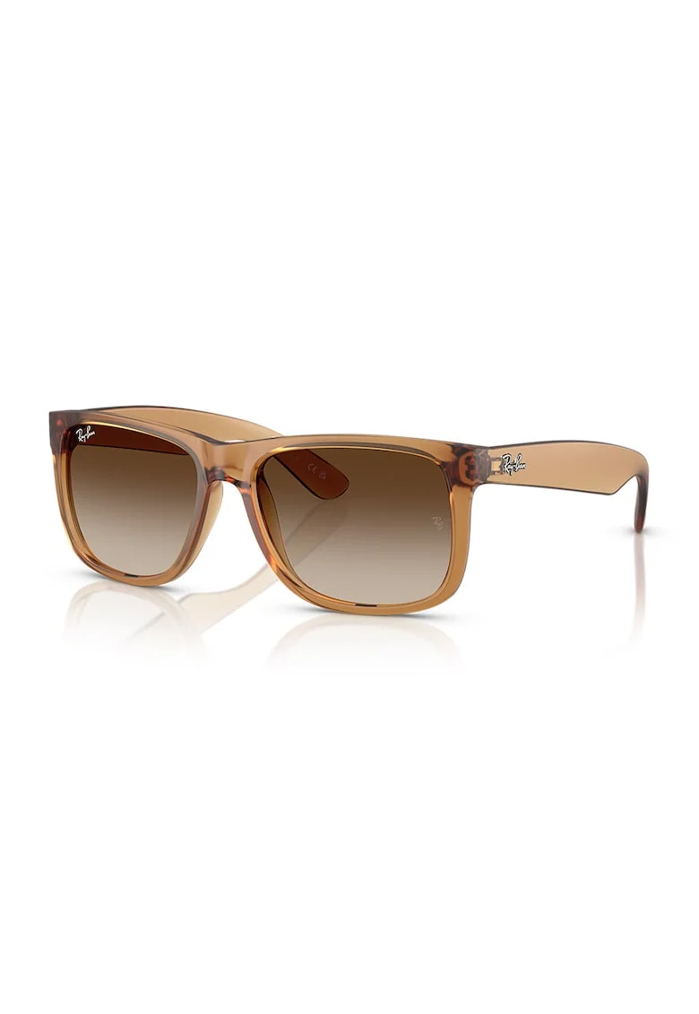 Ochelari de soare wayfarer cu logo discret Justin, Portocaliu persan