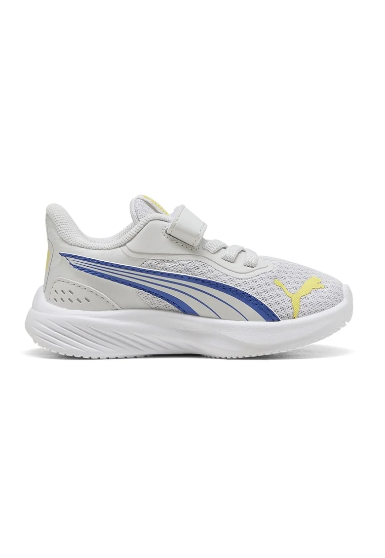 Pantofi sport Pounce AC+ cu velcro, Albastru inchis/Galben pal/Alb murdar