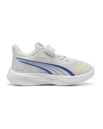 Pantofi sport Pounce AC+ cu velcro, Albastru inchis/Galben pal/Alb murdar