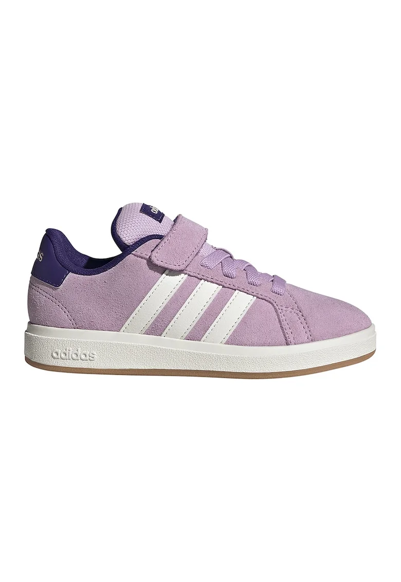 Pantofi sport Grand Court din piele intoarsa cu captuseala din material sintetic, Lila/Violet aubergine
