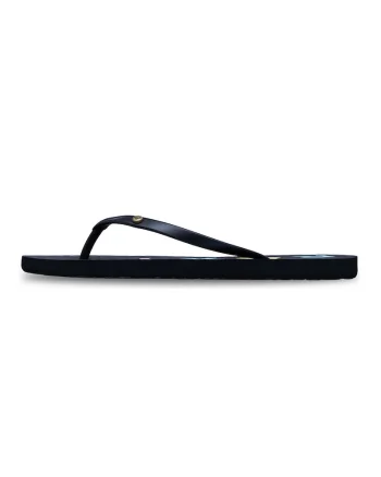 Papuci flip-flop cu logo Sandy III, Negru/Galben/Roz
