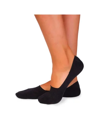 Sosete tip talpici din in si bumbac Negru