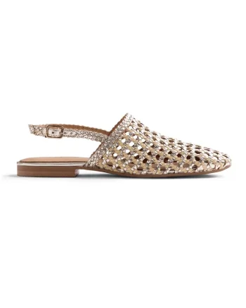 Balerini slingback cu decupaje Watkins, Auriu/Bej