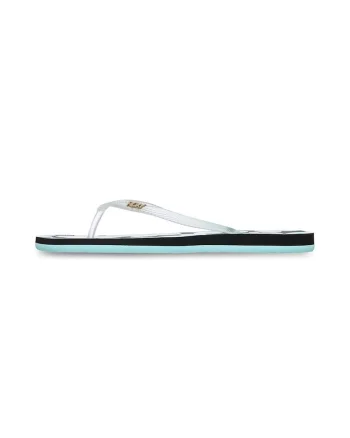 Papuci flip-flop cu model pe talpa Mauricia, Verde/Negru/Albastru
