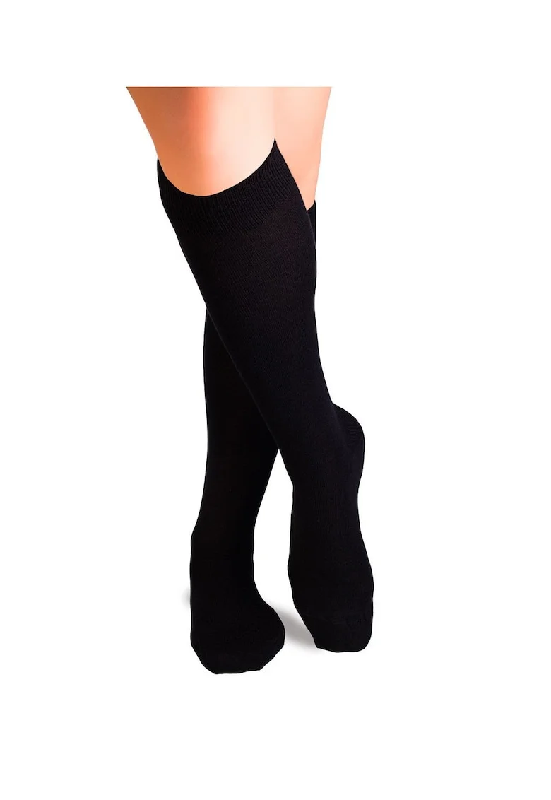 Sosete fine, lungi 3/4 din Lana Negru