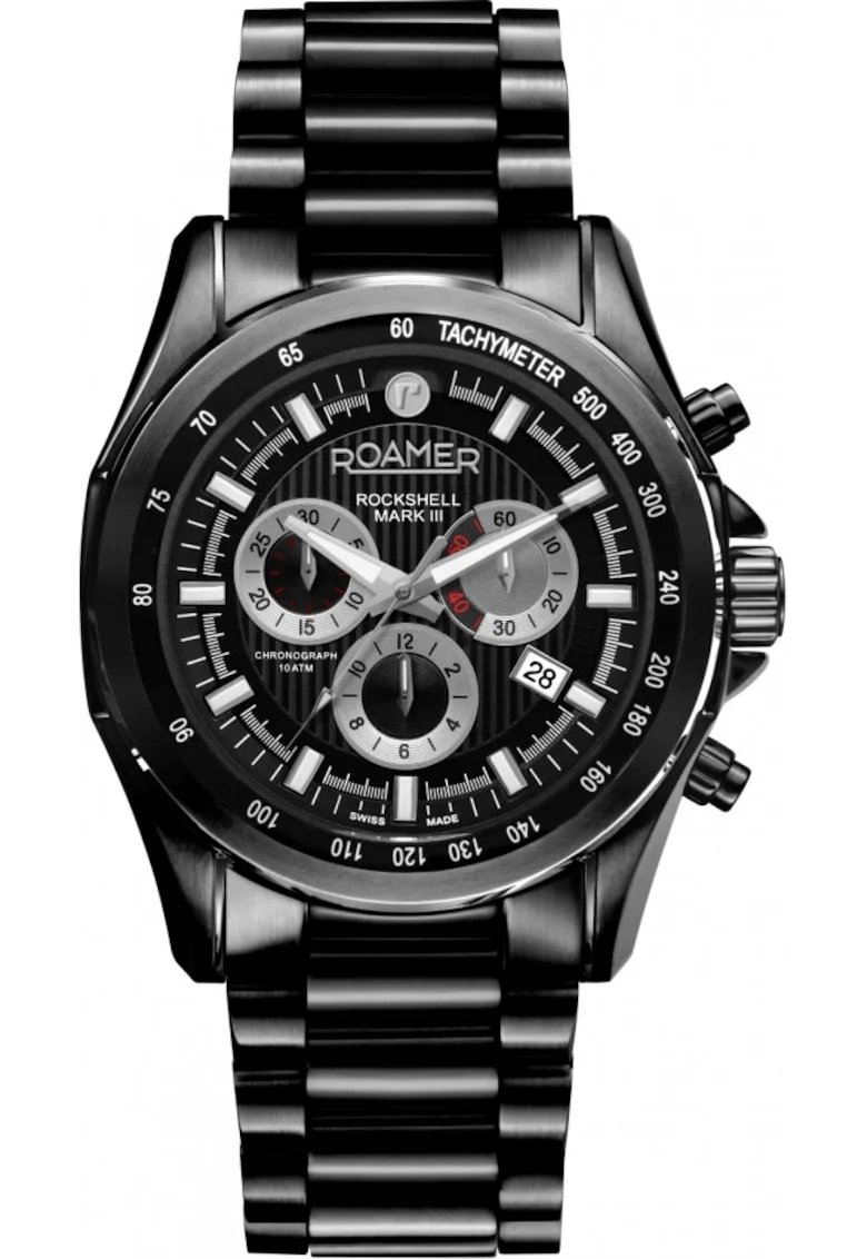Ceas de barbati  220837 42 55 20, negru sportiv pentru inot