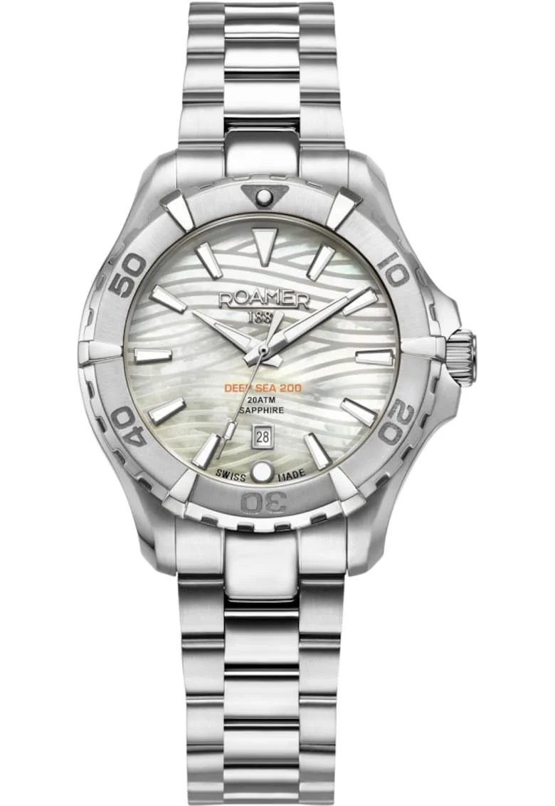 Ceas de dama  860844 41 20 20, argintiu, sportiv, pentru scufundari