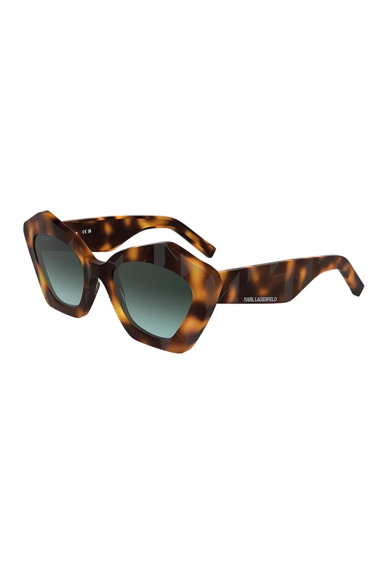 Ochelari de soare cat-eye cu lentile in degrade, Maro inchis/Maro scortisoara