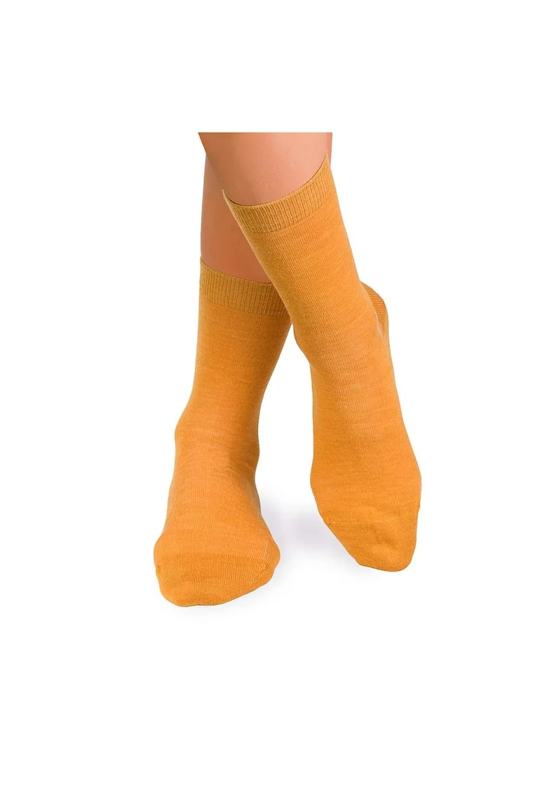 Sosete din lana merino Fine Mustar, Galben mustar