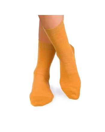 Sosete din lana merino Fine Mustar, Galben mustar