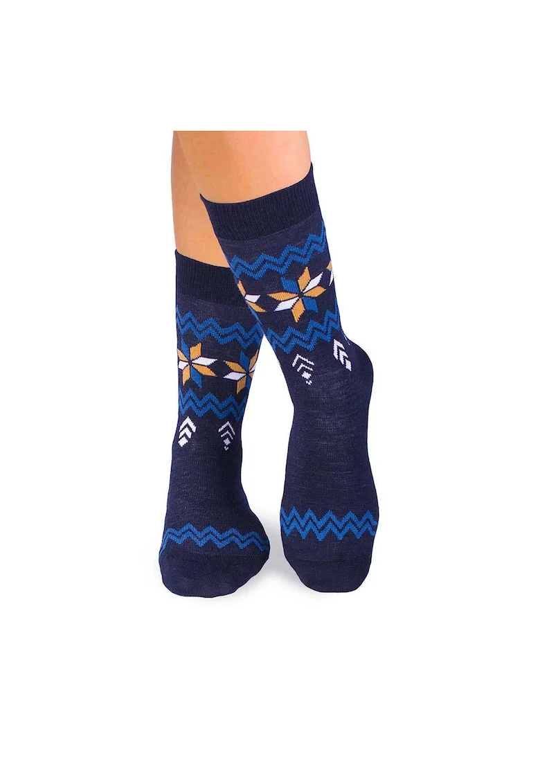 Sosete calduroase din lana merino Snow, Albastru inchis, Albastru inchis