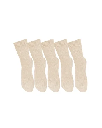 5 perechi de sosete calduroase din lana merino Warm, Alb, Alb