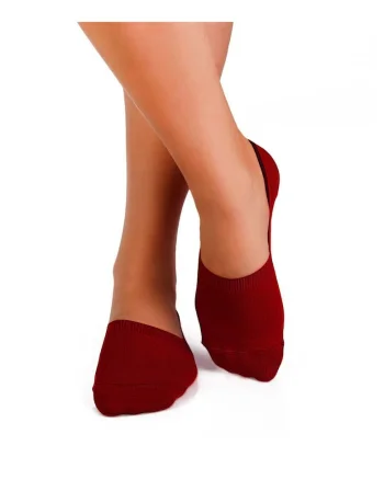 Sosete tip talpici INVISIBLE ORGANIC SOCKS BORDEAUX