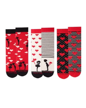 Sosete bumbac Love Box, 3 buc