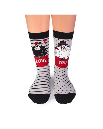 Sosete bumbac Arty Socks Oita Indragostita Gri