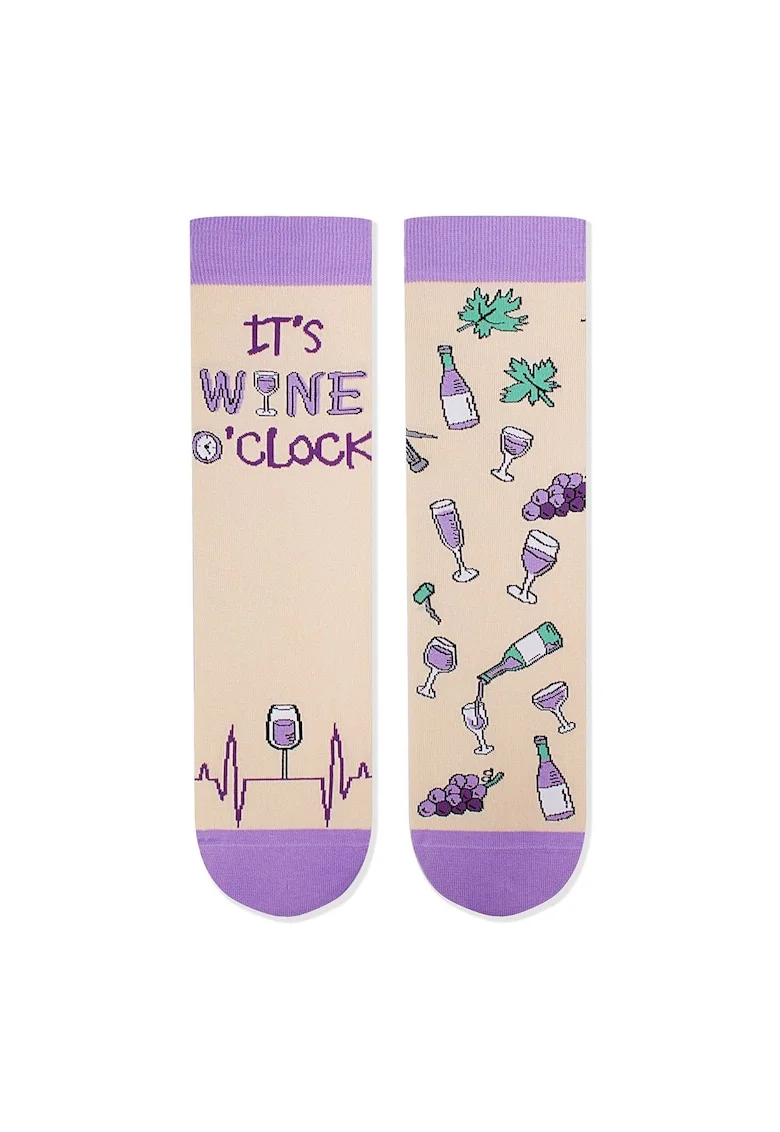 Sosete bumbac, Arty Socks WINERY Ecru
