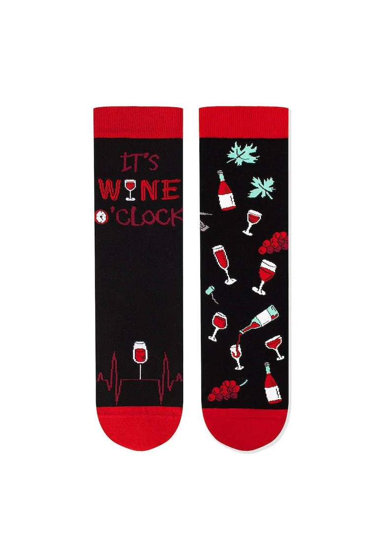 Sosete bumbac Arty Socks WINERY Black