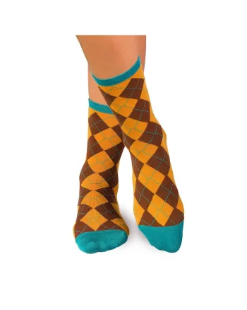Sosete bambus COMFORT FEET Argyle Galben Maro
