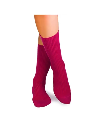 Sosete bumbac lungi fara elastic Fucsia